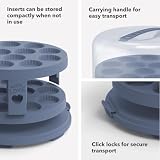 Rotho Fresh Dzwonek na tort, wysoki z tacami, tworzywo sztuczne (PP), nie zawiera BPA, różowy, (35,5 x 34,5 x 26,0 cm)