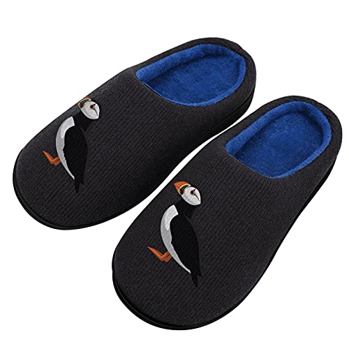 Atlantic Puffin Women's Knitted Cotton Slippers Soft Comfort Warm House Casual Shoes