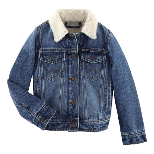Wrangler Girl's Sherpa Lined Denim Trucker Jacket
