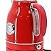 MegaChef 1.7 Quart Electric Tea Kettle and 2 Slice Toaster Combo (Red)