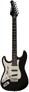 Sawtooth Left Handed ST Style Electric Guitar Black w/Chrome Pickguard