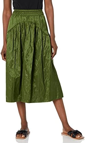 Vince Women's Smocked Tiered Skirt, Black, XX-Small