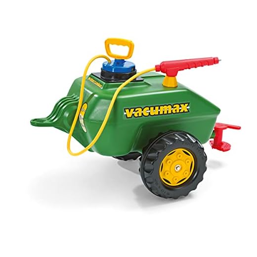 Rolly Toys 122868 - rollyVacumax (für Kinder von 3 bis 10 Jahren, Fassanhänger, Pumpe mit Spritze, Befüllung max. 15 Liter), 75 cm × 45 cm × 43 cm, grün