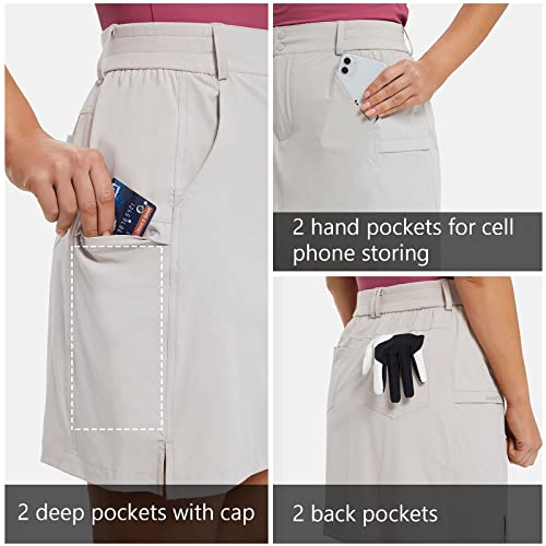 Baleaf Women's Golf 18" Skorts Skirts With Pockets Upf 50+ Hiking Skirt Quick Dry Lightweight Outdoor Casual Black Xl #TOP3