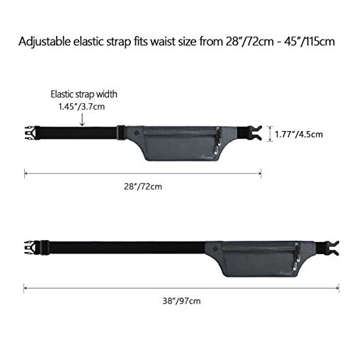 Image of Ryaco Travel Money Belt, Slim RFID‑Blocking Hidden Waist Pouch