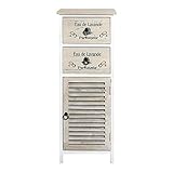 ESTILO SHABBY Y NO SÓLO: Los colores claros y suaves como el blanco y gris son típico de este estilo.Las escritas decorativas en el panel frontal de los cajones son el toque juvenil y original de esta cajonera. El entorno ideal es el cuarto de baño en estilo shabby o provenzal. Desfrute el design para complementar un hogar en estilo nordico