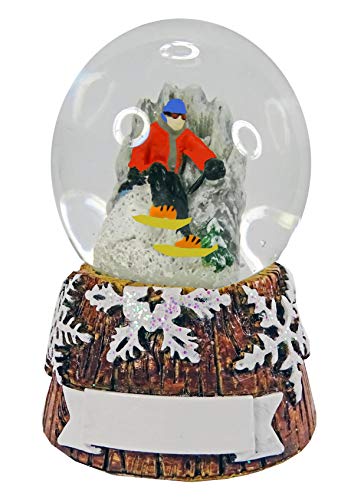KDO-JOUETS.COM Boule à Neige Skieur, décor Flocons, Personnalisable Cover