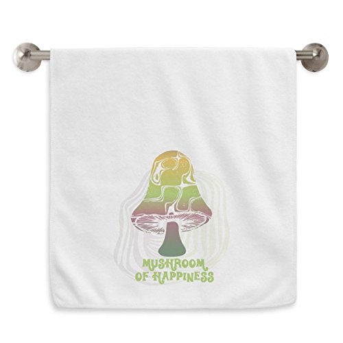 Serviette moelleuse illustration champignon vert mignon 33x73cm - 2