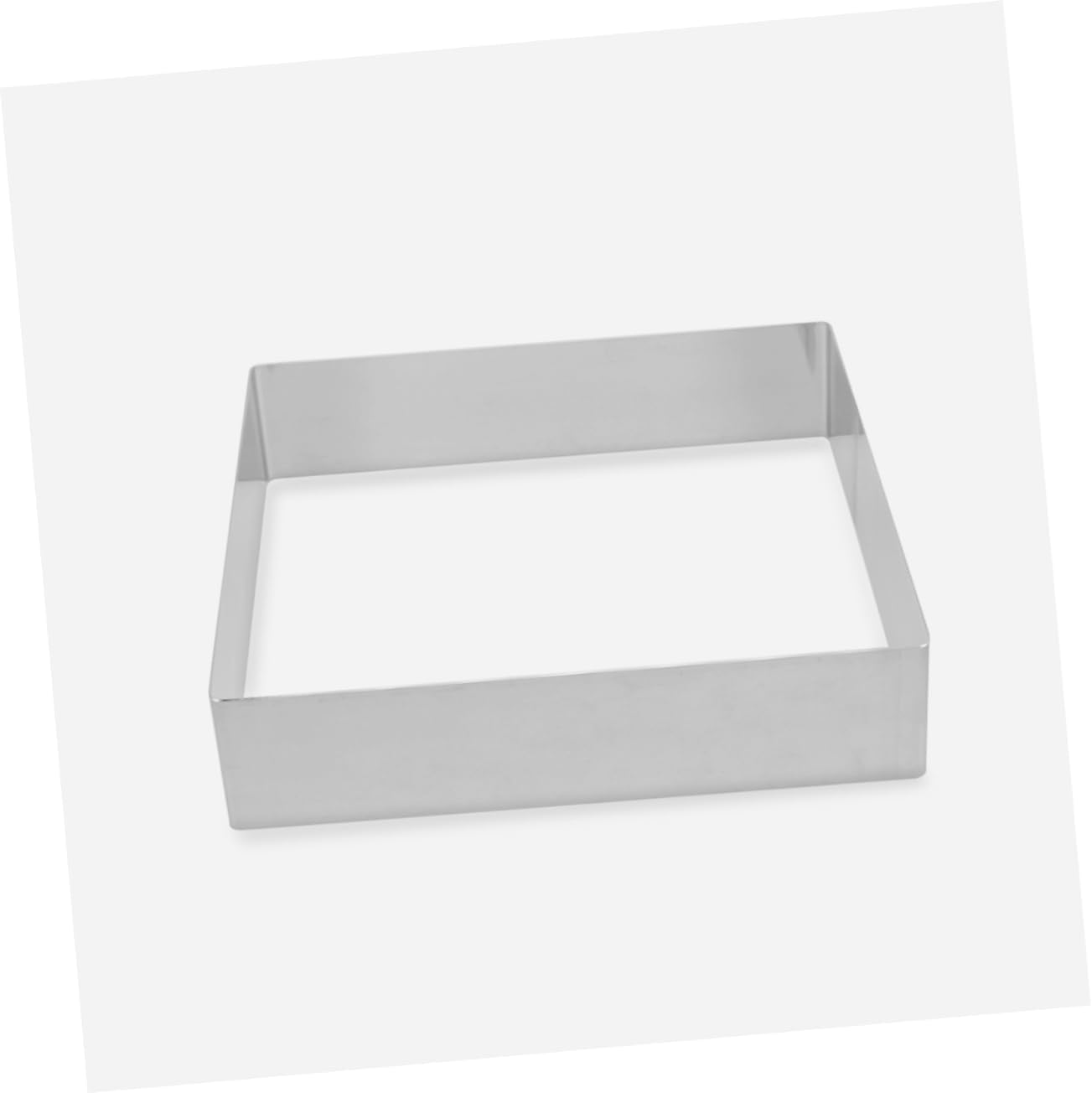 2pcs Stainless Steel Square Mousse Ring Baking Mold for Pudding Cake and Fruit Desserts for Parties and Gatherings