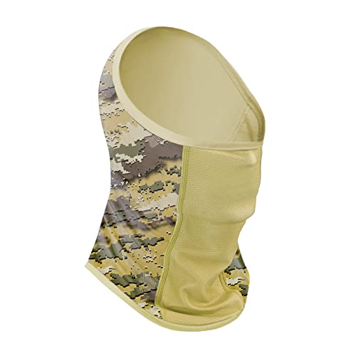Riverruns Super Breathable Neck Gaiter, UPF 50+ Sun Protection Face Shield, Multi-use Headscarf for Fishing Hunting Kayaking Hiking Cycling (CamoQuag)