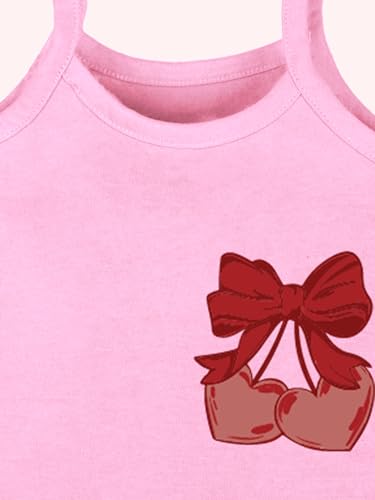 Image of KiddoPanti Girls 100% Cotton Printed Camisoles Tank Top Slips Pack of 3