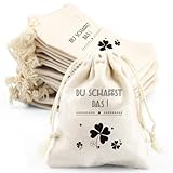12 Stück Kleeblatt-Beutel mit Kordelzug, bedruckt „Du schaffst das! (20x15 cm) – Schmucksäckchen klein für Schmuck und Erinnerungen – Positive Geschenke für Freunde und Familie