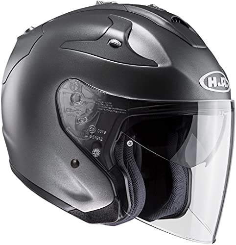 HJC FG-Jet Helm in Titan Matt – Jethelm für Motorradfahrer, Größe XXL