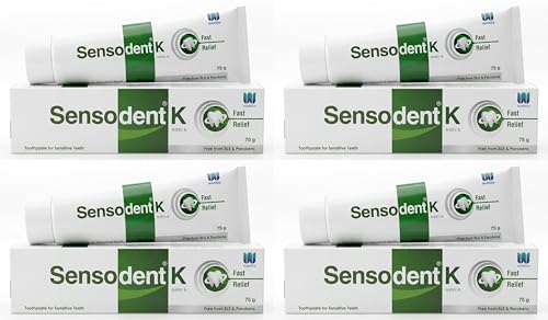 Image of K Toothpaste for Sensitive Teeth - Instant Relief & Long-Lasting Protection, Dentist Recommended, SLS & Paraben Free - 75g x Pack of 4