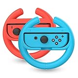 TalkWorks Steering Wheel Controller for Nintendo Switch (2 Pack) - Racing Games Accessories Joy Con...
