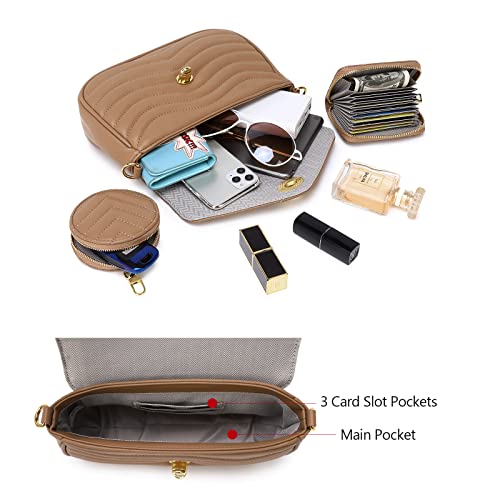 Image of JEEHAN Quilted Crossbody Bags for women Designer Shoulder Handbags Small Purse