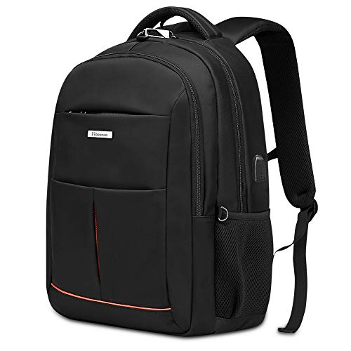 Travel Business Laptop Backpack for Mens，Fits 15.6 Inch Computer and Notebook with USB Charging Port