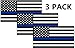 Rogue River Tactical Thin Blue Line Blue Lives Matter Flag Sticker Vinyl Decal for Car Truck Window Bumper Sticker Support of Police and Law Enforcement Officers ((3 Pack) 3x5)