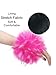 Rulala Fancy Women's Faux Fur Wrist Cuffs Winter Fluffy Furry Arm Warmers Plush Wristband(Hot Pink)