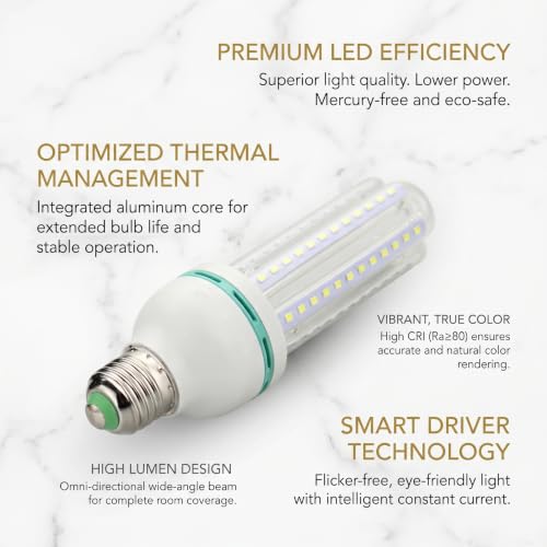 Bombillas LED de maíz E27 de 32W no regulable en forma de U 6000K 3