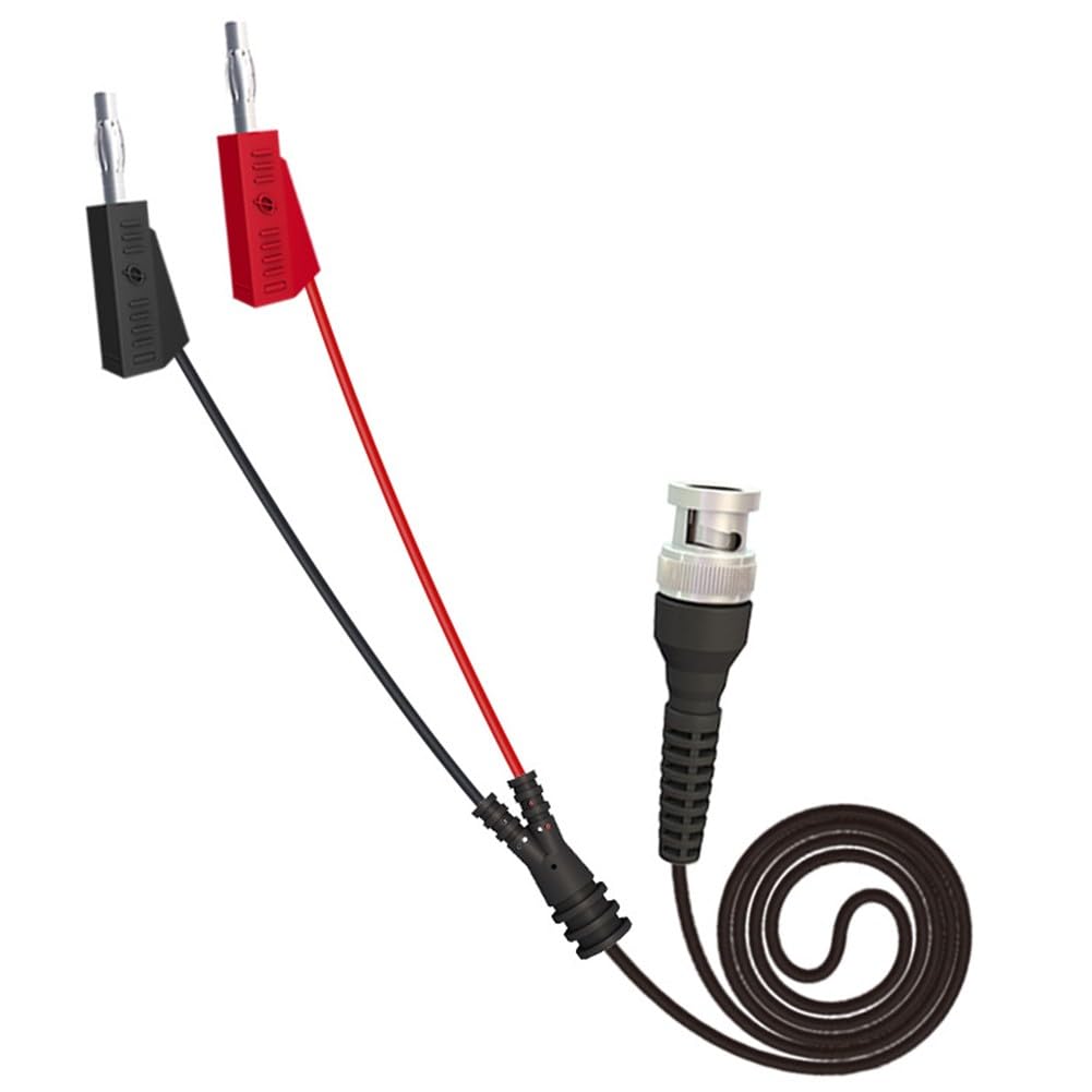 BNC-Stecker Männlich Auf 4 Mm Bananenstecker – Q9-Testkabel 120 Cm, Stapelbare Bananenstecker, Für Oszilloskope & Messgeräte (500 V, 5 A)