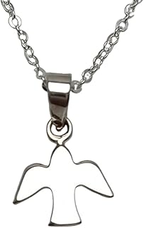 Colgante Paloma Paz Espiritu Santo - Plata De Ley 925 Incluye Cadena De Plata De 45cm Y Estuche para Regalo