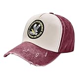 LAPD Swat,Denim Baseball Caps - Vintage Trucker Hats Dark Red