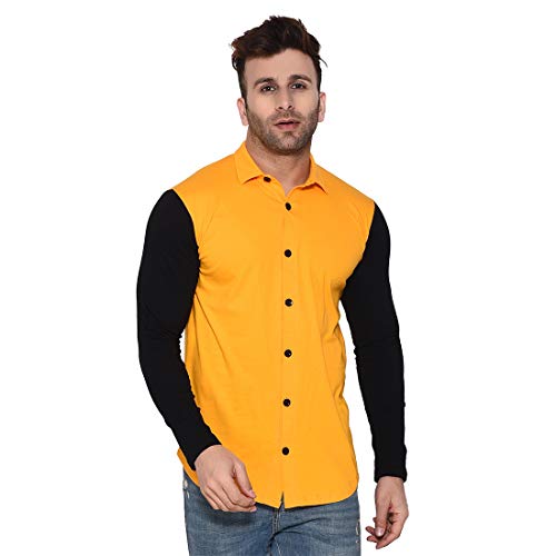 Image of Geum Men's Cotton Full Sleeve Spread Collar Casual Shirt