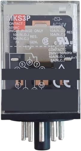 Relé MKS3P DC24V con 3 contactos de conmutación de 11 pines 2