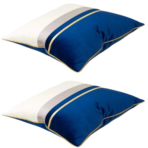 Avigers 18 x 18 Inches Velvet Throw Pillow Covers2pcs, Navy