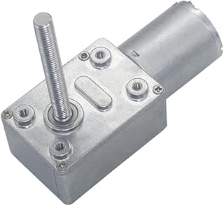 M6 Threaded Long Shaft Electric DC 6V 12V 24V Worm Geared Motor - (Speed(RPM): 12v 160rpm/ Voltage(V): Package C)