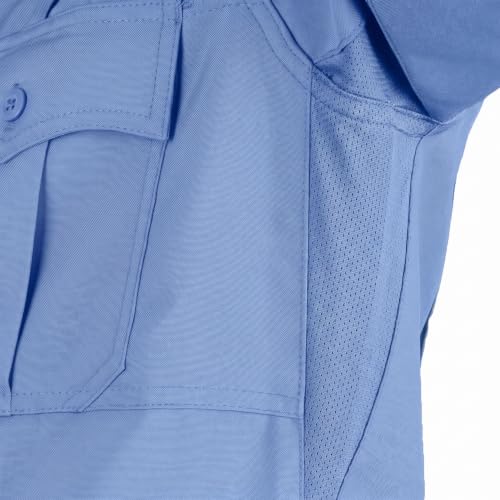Image of First Class 100% Polyester Short & Long Sleeve Zippered Uniform Shirt 4 Pocket Hidden, Law Enforcement BDU Zipper Closure.