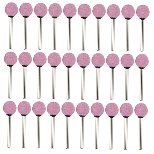 LALAFINA 100pcs Spherical Grinding Wheel Heads Polishing Tools Set Handle for Stainless Steel Metals Low Noise Dust-Free