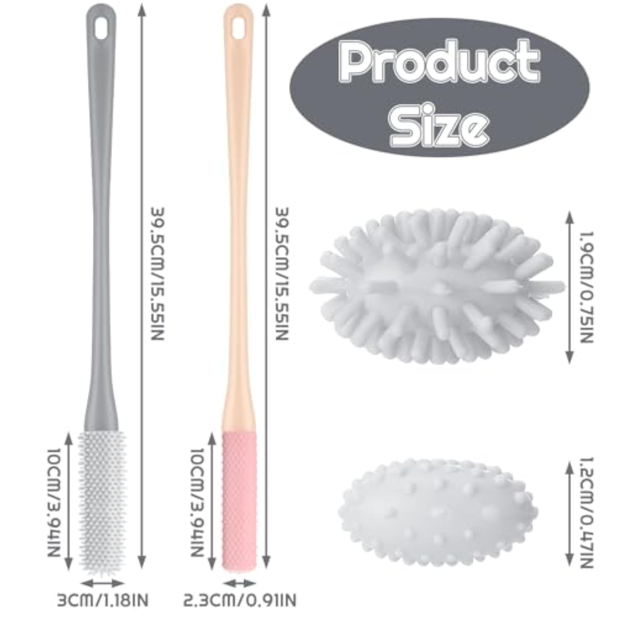 2 Pack Toe Cleaning Brush Shower Foot Scrubber
