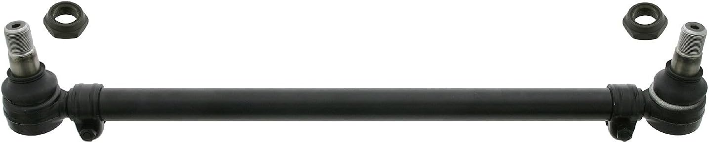 febi bilstein 28298 Drag Link with lock nuts, from steering gear to 2nd front axle, pack of one