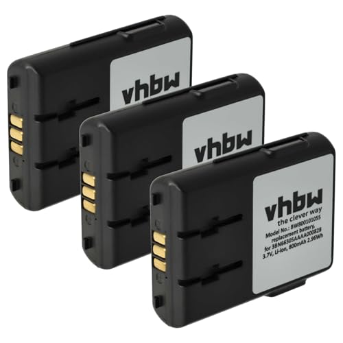 vhbw 3X Batterie Compatible avec Alcatel Mobile 400 DECT, 300 DECT téléphone Fixe sans Fil (800mAh, 3,7V, Li-ION)
