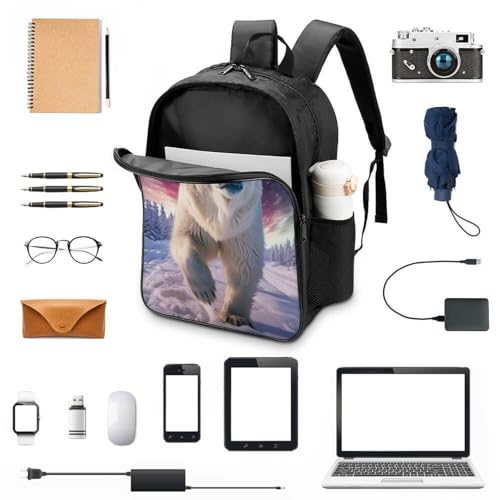 Mochila guardería pequeña de oso polar con correa para el pecho que evita caídas 4
