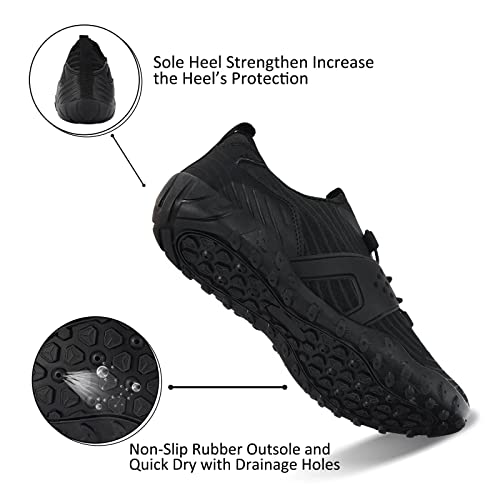 Image of MAYZERO Water Shoes Men Women Swim Surf Shoes Beach Pool Shoes Wide Toe Hiking Aqua Shoes Winter House Slippers
