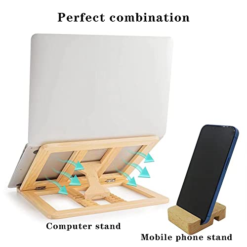 Skoioje-Wooden-Laptop-Stand-Foldable-Wood-Laptop-Riser-Adjustable-Computer-Wooden-MacBook-Stand-for-Desk-Portable-Universal-Notebook-Laptop-Holder-with-Multiple-Angles-for-Laptops-Up-to-156-inches