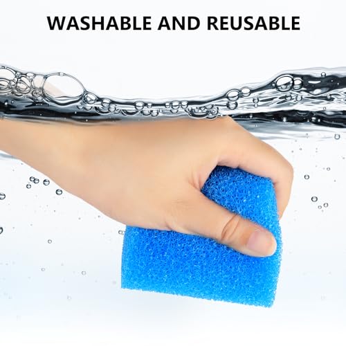 Image of fishkeeper Replacement Filter Sponge for Aquariums (3 Pack), Washable and Reusable Biological Filter Sponge Media for Fish Tanks