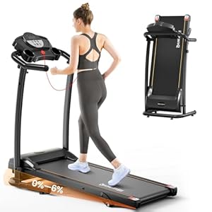 Treadmill with Incline, 3.0HP Foldable Treadmill for Home Office Small Space Portable Walking Treadmill 240 Lbs with 12 Preset PROG, LED Display, Speaker and Cup Holder