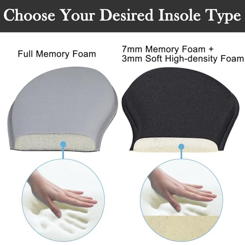 Image of Endoto Memory Foam Insoles for Skechers Shoes, Replacement Cushion Inserts for Women Shock Absorbing & Foot Comfort All Day(Color:Gray,Size:US Women11-EU41)