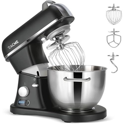 8.4QT Commercial Stand Mixer 800W with Aluminum Die Casting Meets the Standard of NSF/ANSI 8-2023, Mixers Kitchen Electric Stand Mixer with Stainless Steel 8L Bowl, Dough Hook, Whisk and Beater, Black