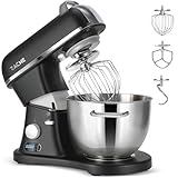 8.4QT Commercial Stand Mixer 800W with Aluminum Die Casting Meets the Standard of NSF/ANSI 8-2023, Mixers Kitchen Electric Stand Mixer with Stainless Steel 8L Bowl, Dough Hook, Whisk and Beater, Black
