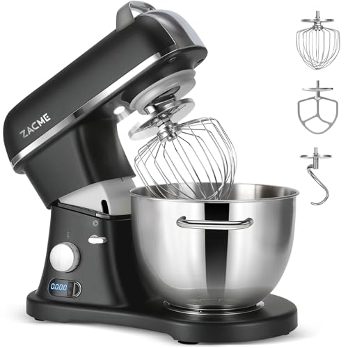 8.4QT Commercial Stand Mixer 800W with Aluminum Die Casting Meets the Standard of NSF/ANSI 8-2023, Mixers Kitchen Electric Stand Mixer with Stainless Steel 8L Bowl, Dough Hook, Whisk and Beater, Black