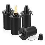 Sicher & Bequem: Premium-Metallkappe hilft, die Fackel sicher und schnell zu löschen. Auch kommt mit 8 Stück Fiberglas für Ersatz, der für eine lange Zeit verbrannt werden kann