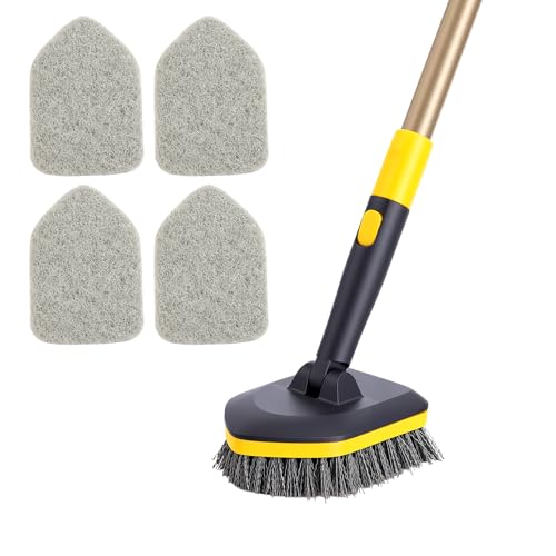 Yocada Tub Tile Scrubber Brush 2 in 1 Cleaning Brush 4*Scouring...