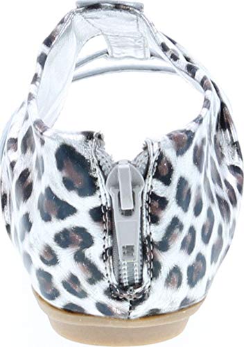 Girls Fashion Glitter Leopard Flat Sandals4