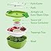 Bentgo Salad Container - 54 oz Bowl with 4-Compartment Toppings Tray, Leak-Proof Dressing Container, Reusable Fork, BPA-Free Lunch Box for Meal Prep & Food Storage; Removable Bento Tray (Green)