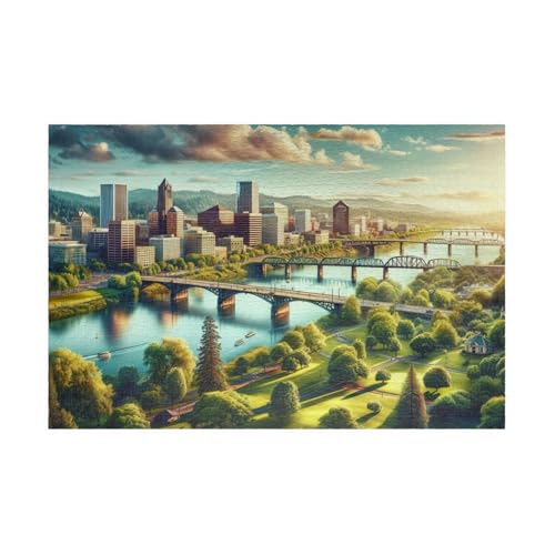 500 Piece Portland Oregon Travel Great Jigsaw Puzzles for Adults Puzzles for Adults Toys Gift Family Decoration Puzzles